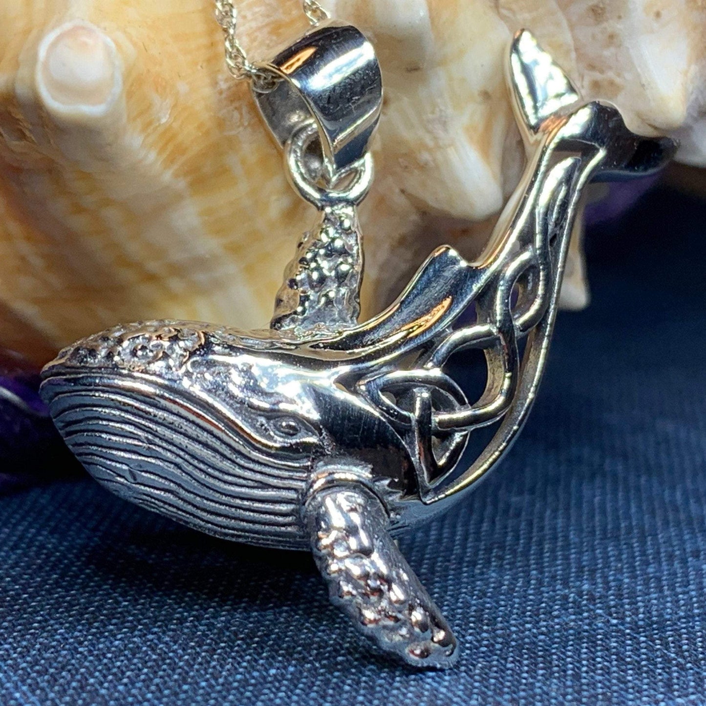 Celtic Knot Whale Necklace