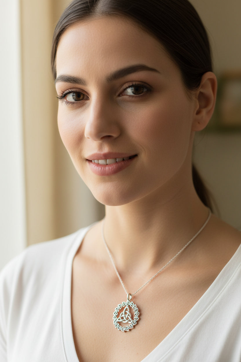 Evadne Trinity Knot Necklace