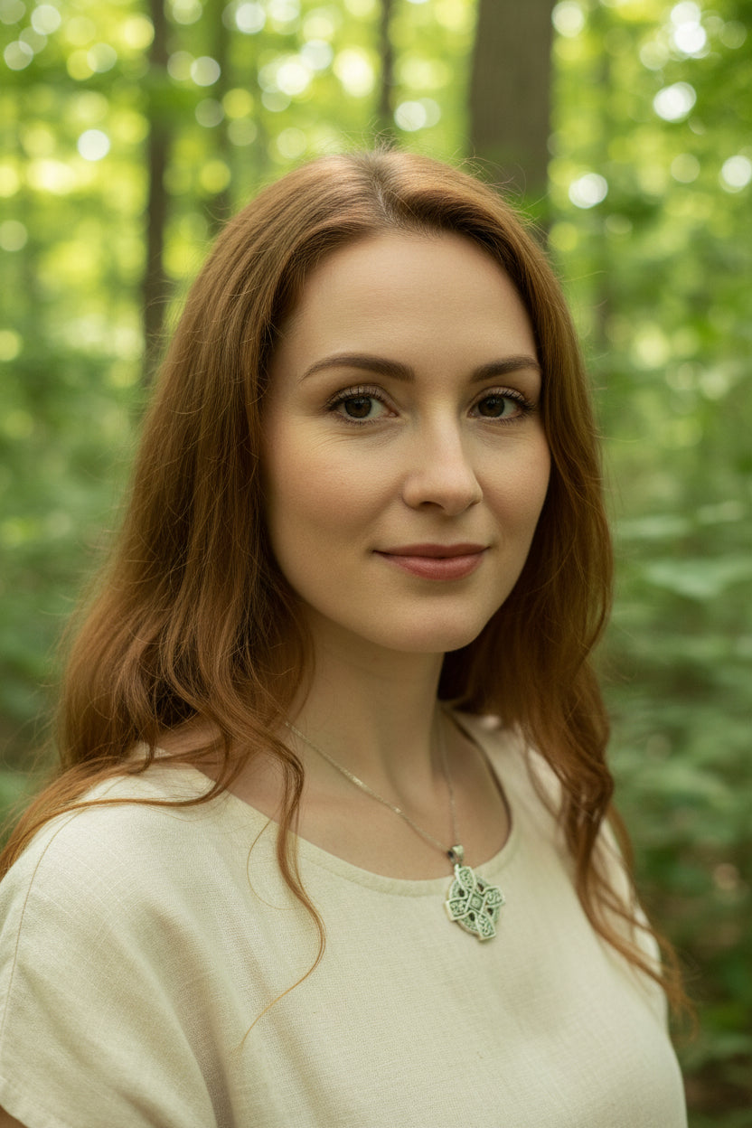 Lyre Celtic Cross Necklace