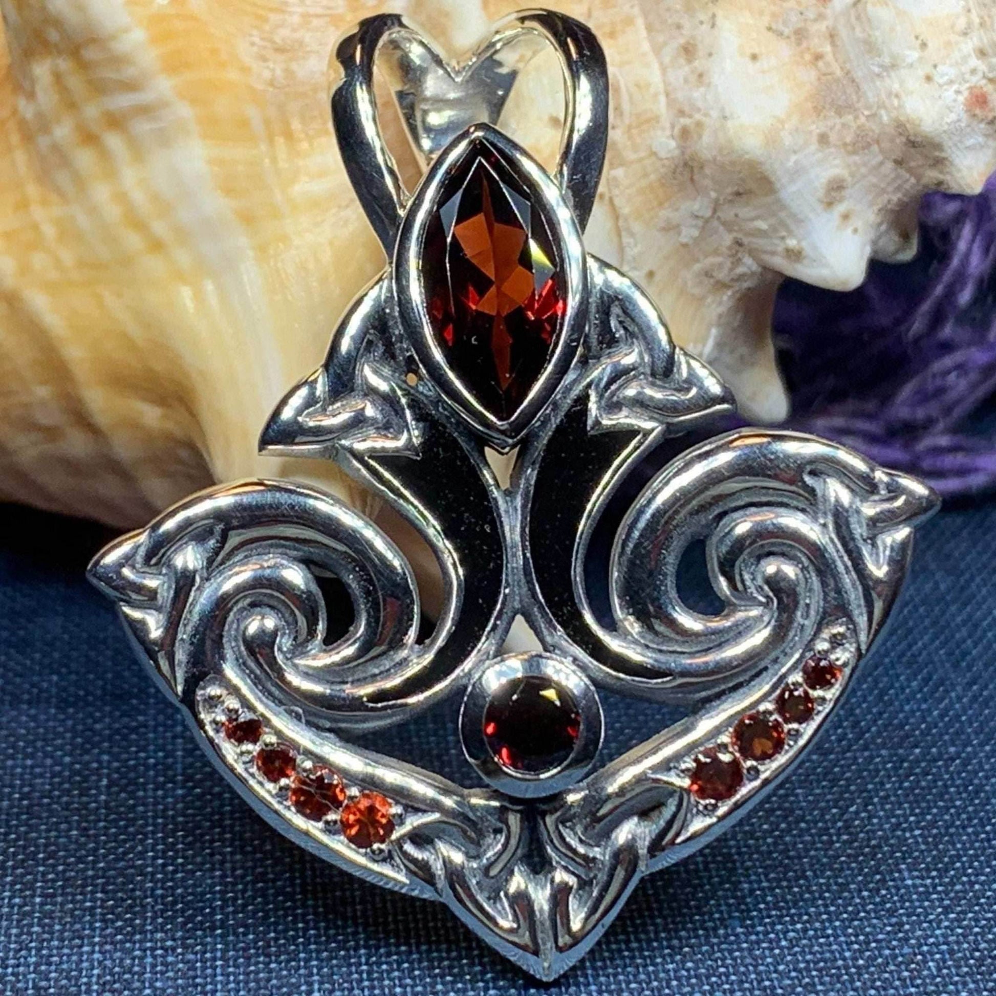 Eternal Flame Trinity Knot Necklace - 18