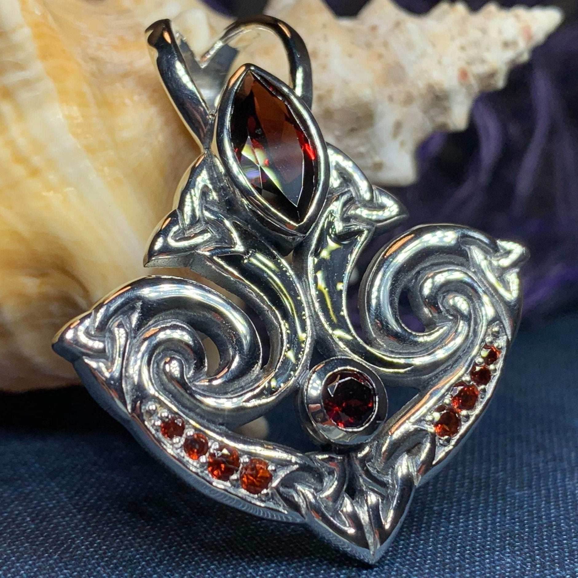 Eternal Flame Trinity Knot Necklace - 18