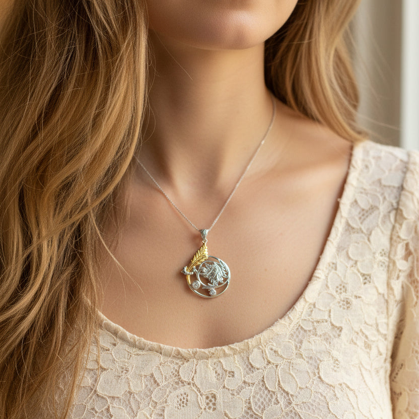 Lady of the Mist Flower Necklace