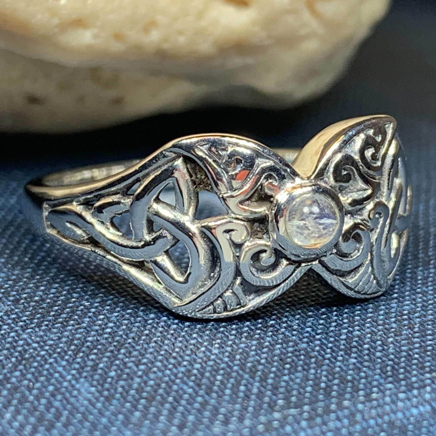 Celtic Triple Moon Ring - 5