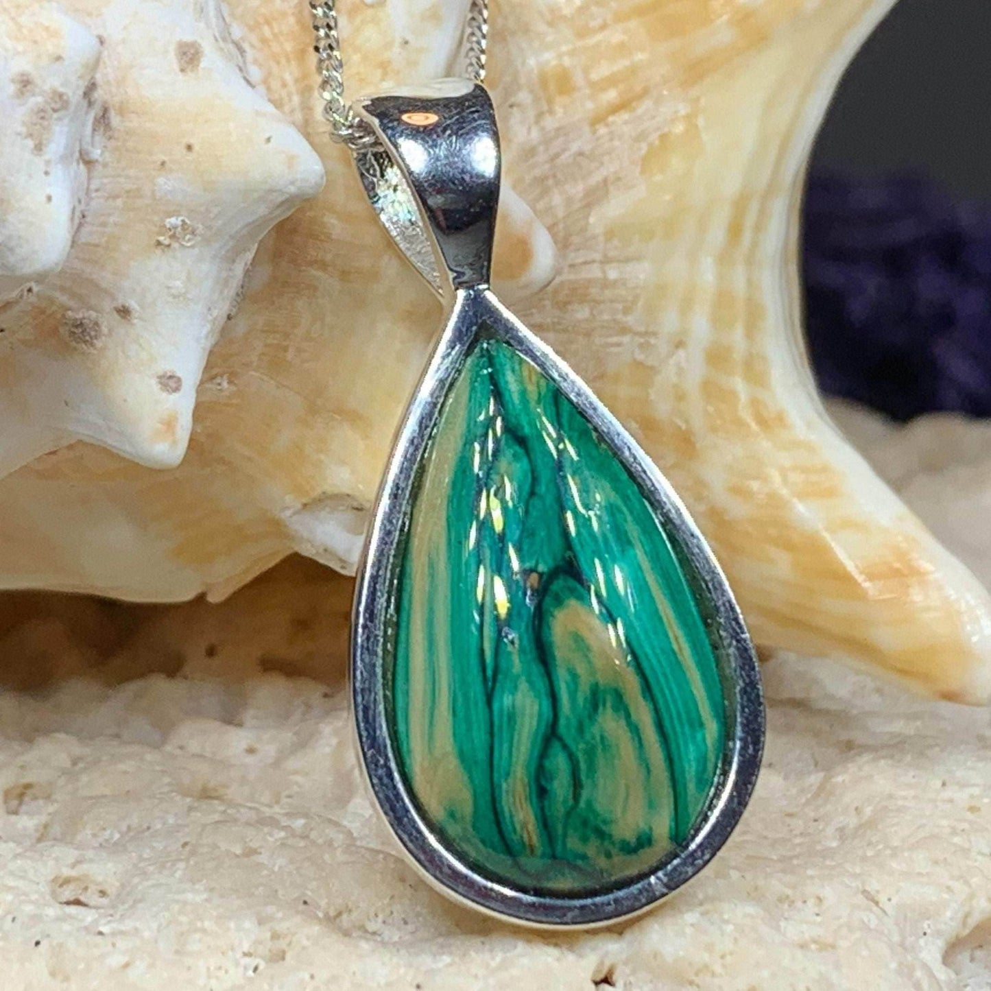 Heathergems Edith Scottish Necklace - Blue-Green