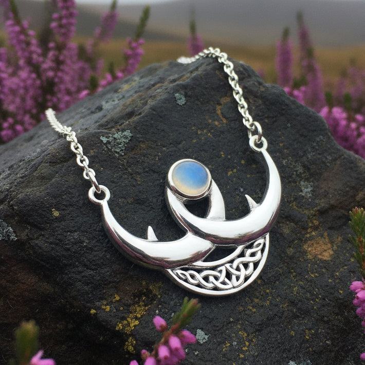 Beauty of Triple Moon Necklace