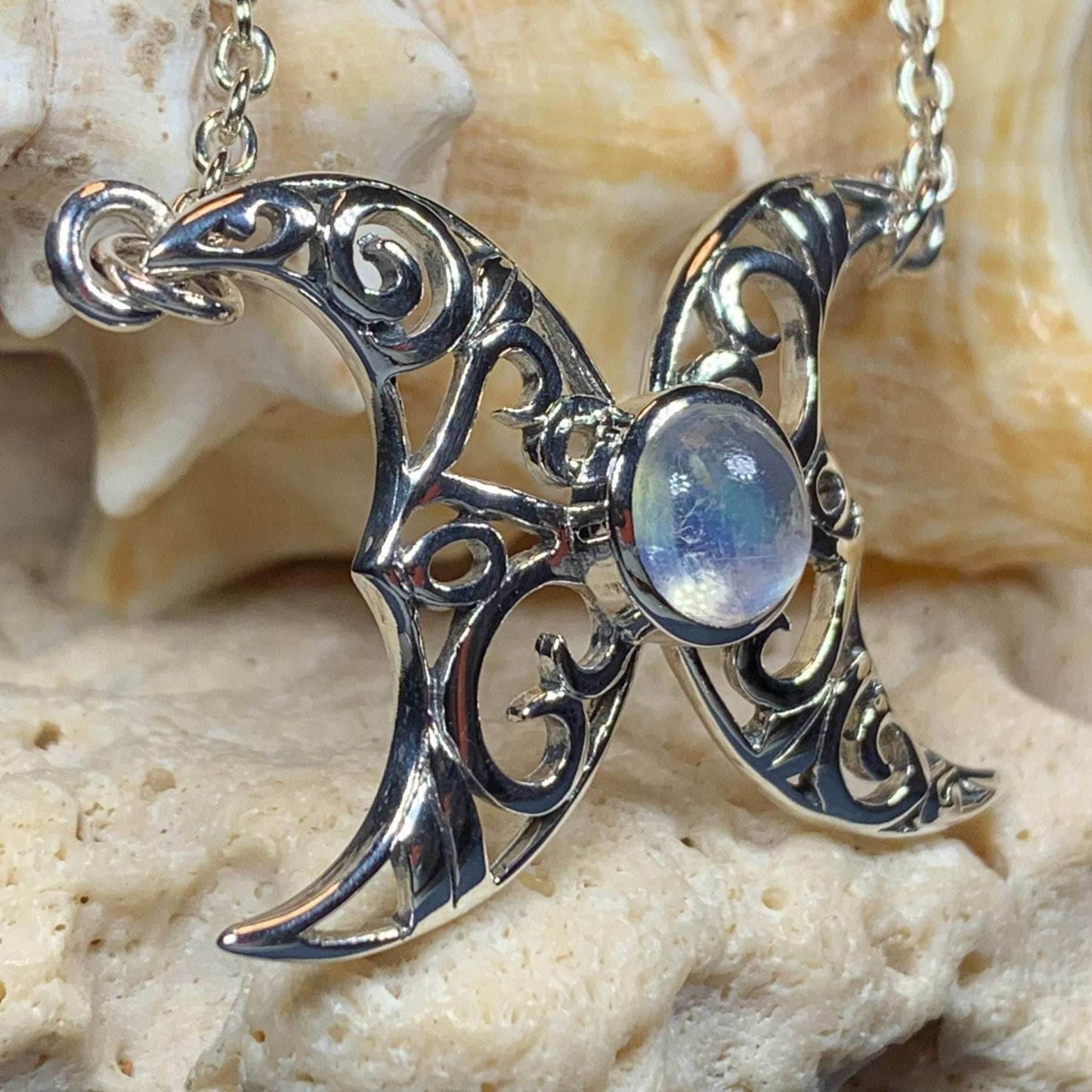 Morgana Moon Necklace - Amethyst