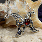 Morgana Moon Necklace - Garnet