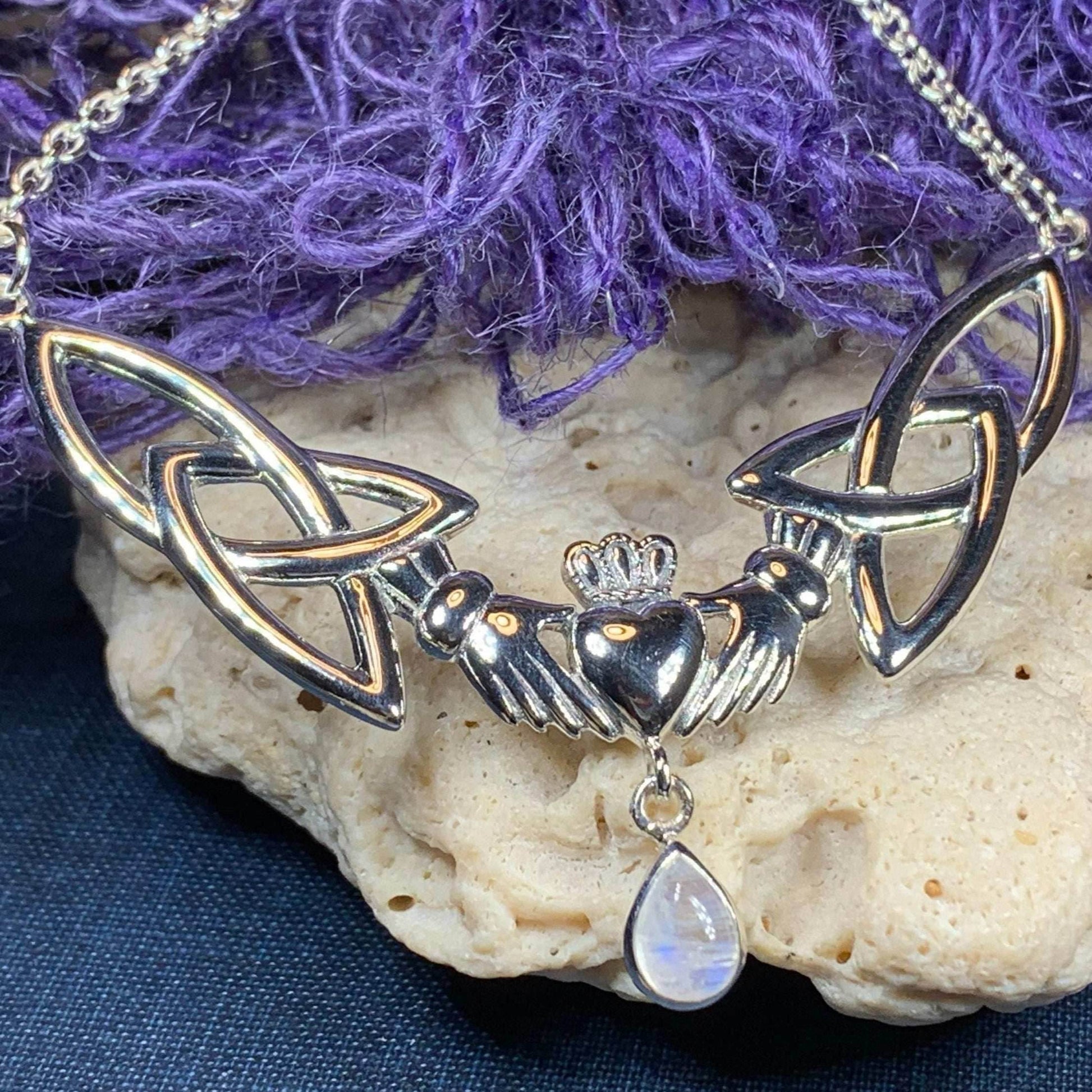 Erinna Claddagh Necklace - Amethyst