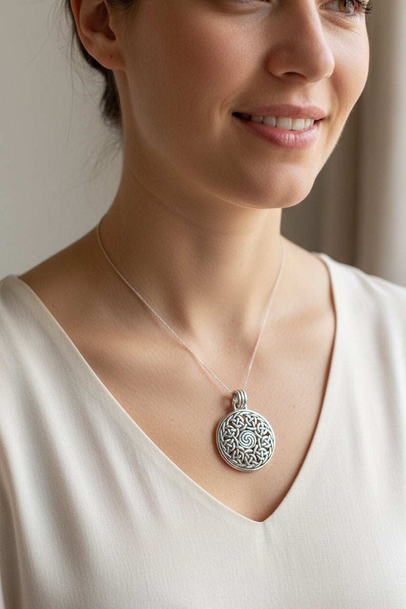 Eternal Celtic Spiral Necklace