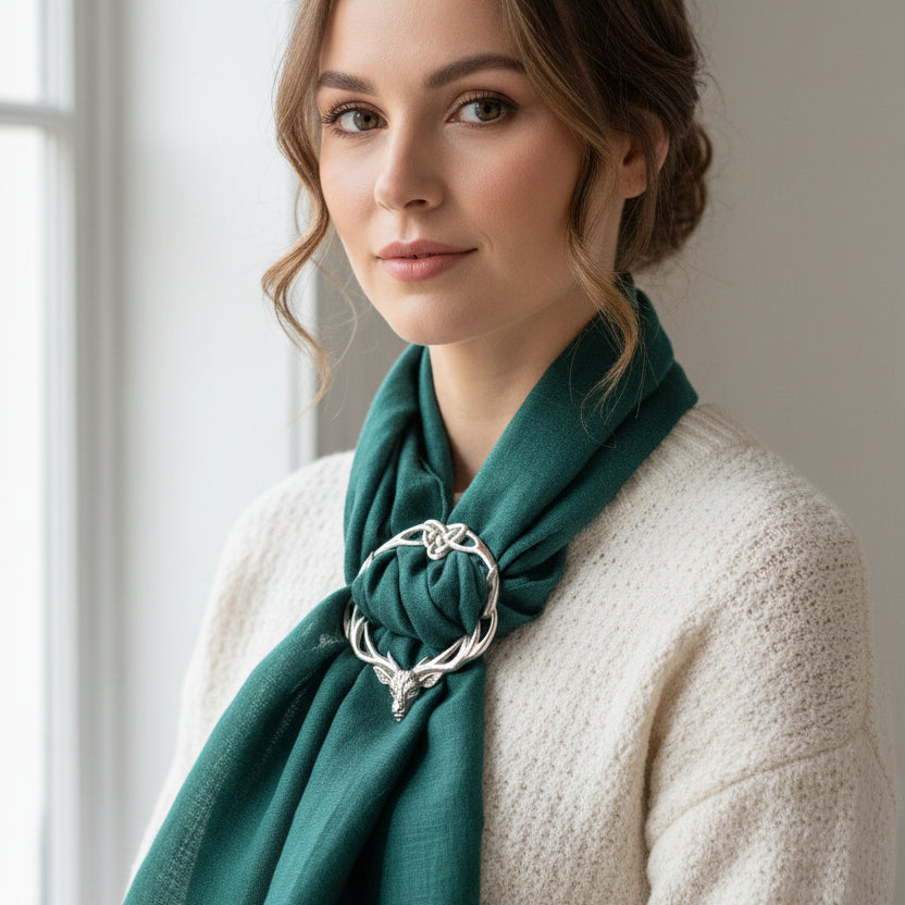 Woodland Stag Scarf Ring