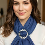 Pewter Oak Leaf & Acorn Scarf Ring
