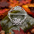 Pewter Welsh Dragon Scarf Ring