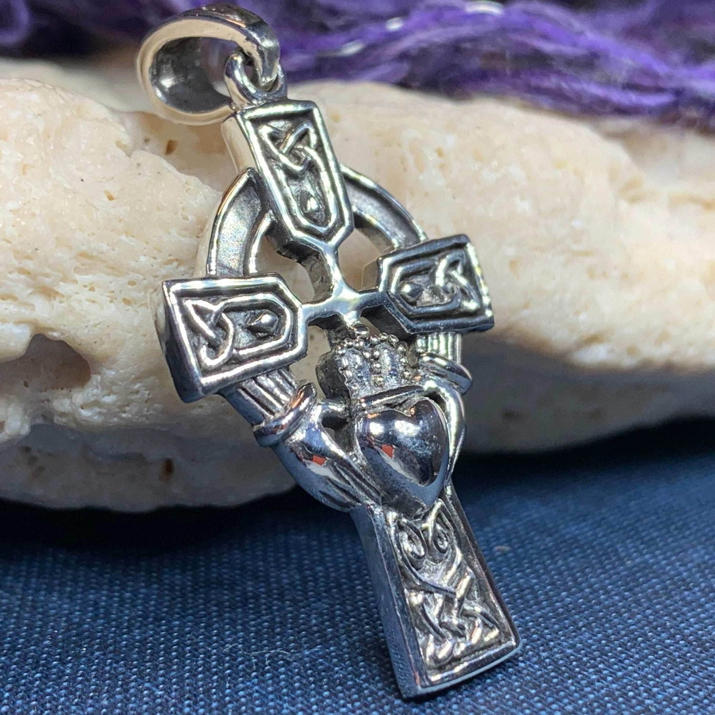 Galway Claddagh Cross Necklace - 18