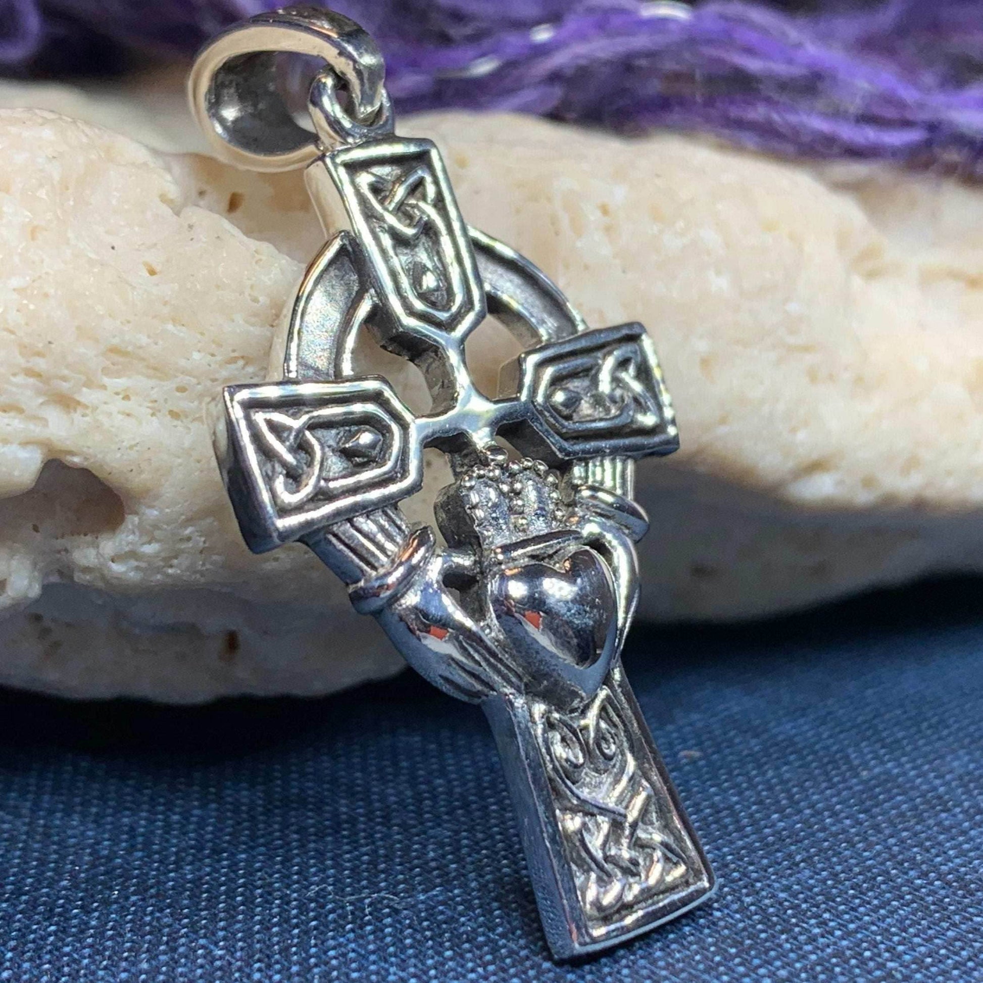 Galway Claddagh Cross Necklace - 18