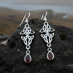 Artisan Long Trinity Knot Earrings