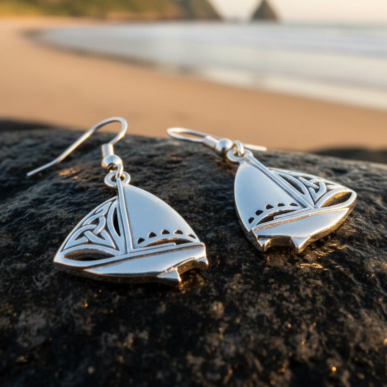 Celtic Sailboat Earrings