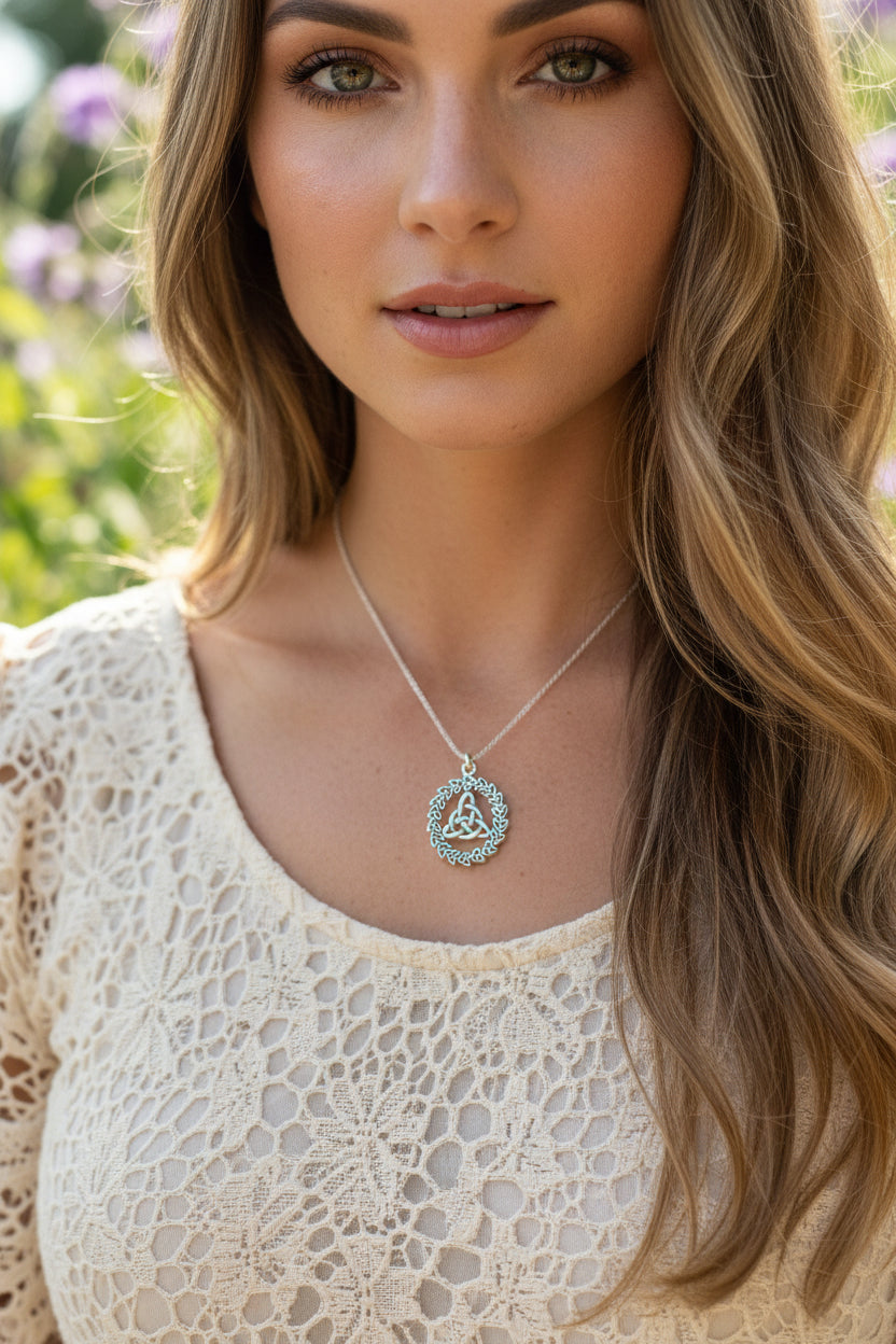 Evadne Trinity Knot Necklace