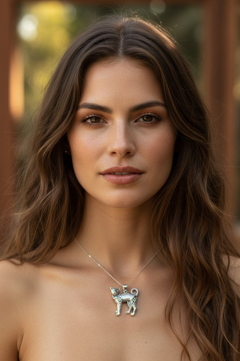 Tabitha Celtic Knot Cat Necklace