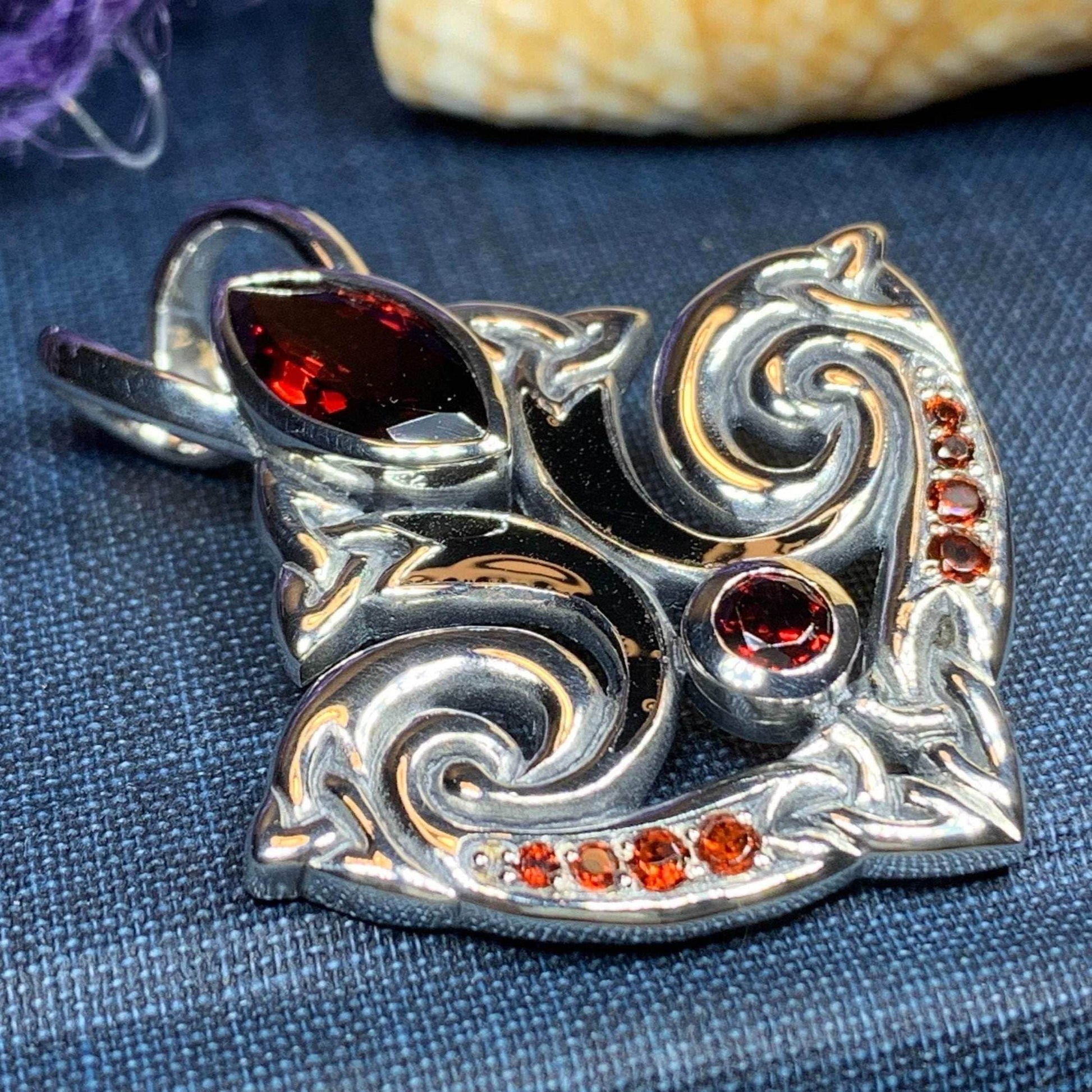 Eternal Flame Trinity Knot Necklace - 18