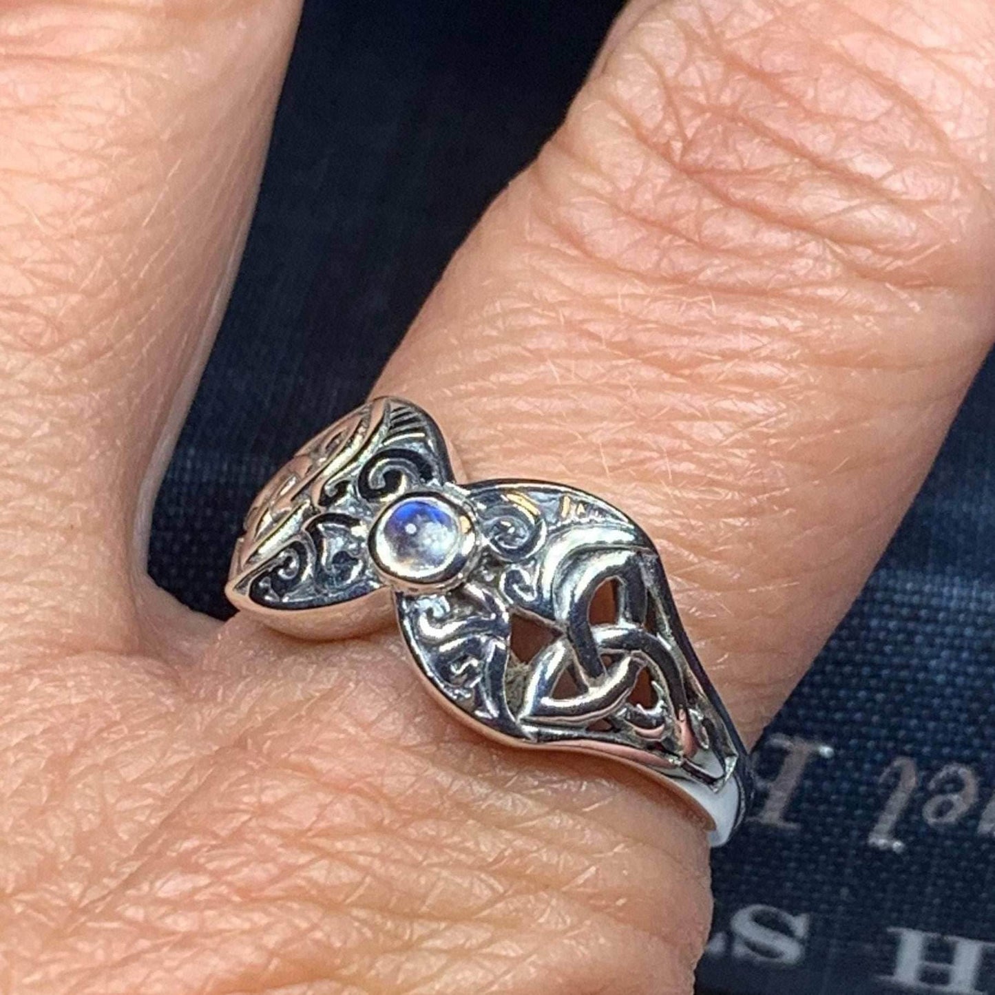 Celtic Triple Moon Ring - 5