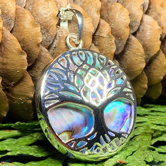 Nachtona Tree of Life Necklace - abalone shell