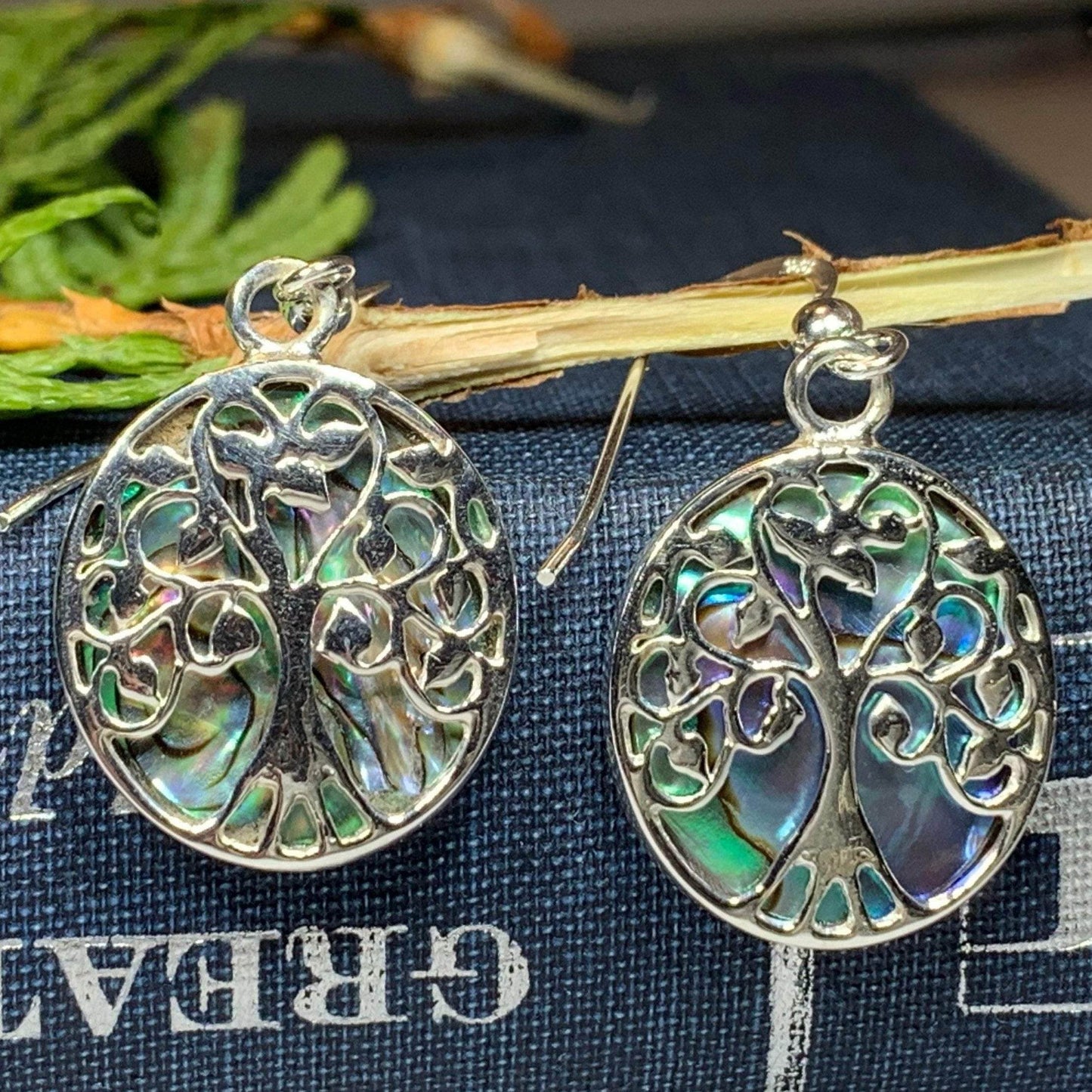 Domhainn Tree of Life Earrings - Abalone Shell