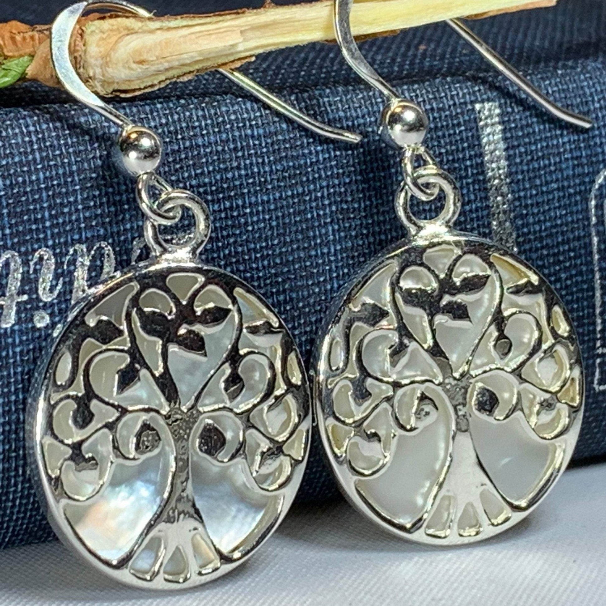 Domhainn Tree of Life Earrings - Abalone Shell