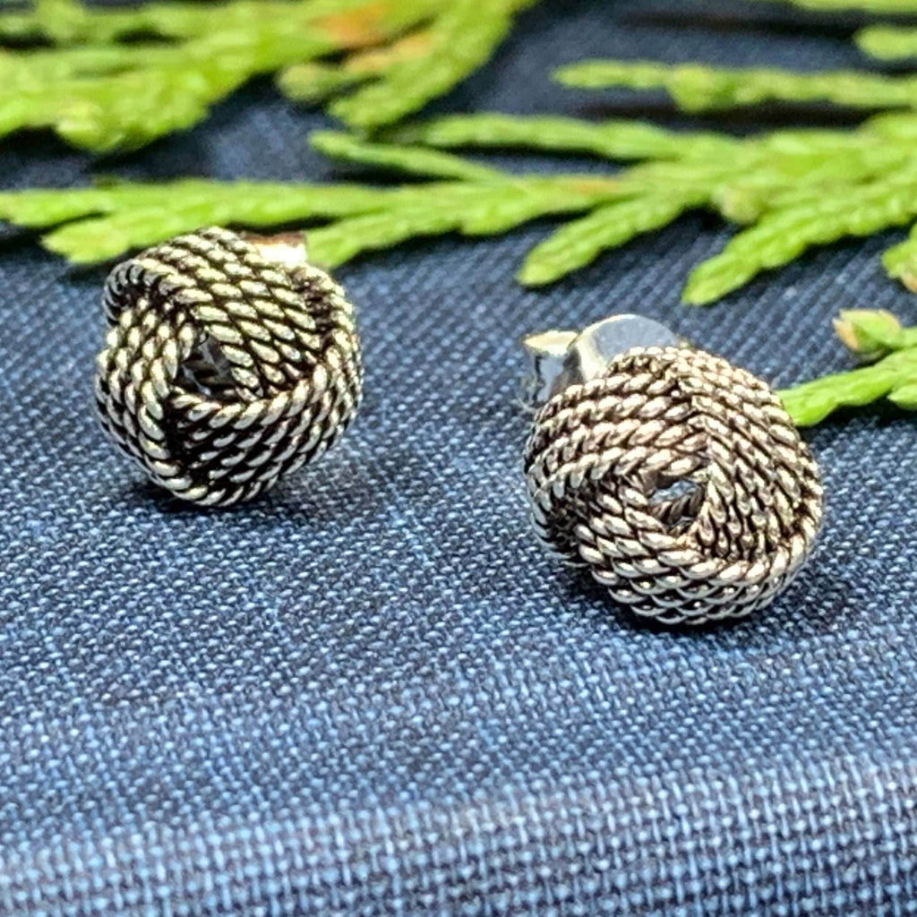Rope Style Celtic Knot Stud Earrings - 