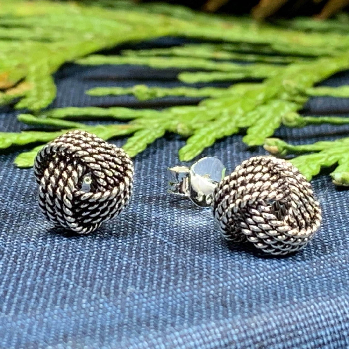 Rope Style Celtic Knot Stud Earrings - 