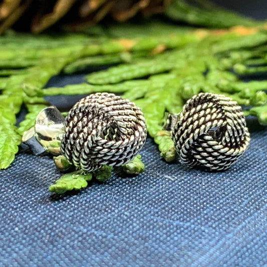 Rope Style Celtic Knot Stud Earrings - 