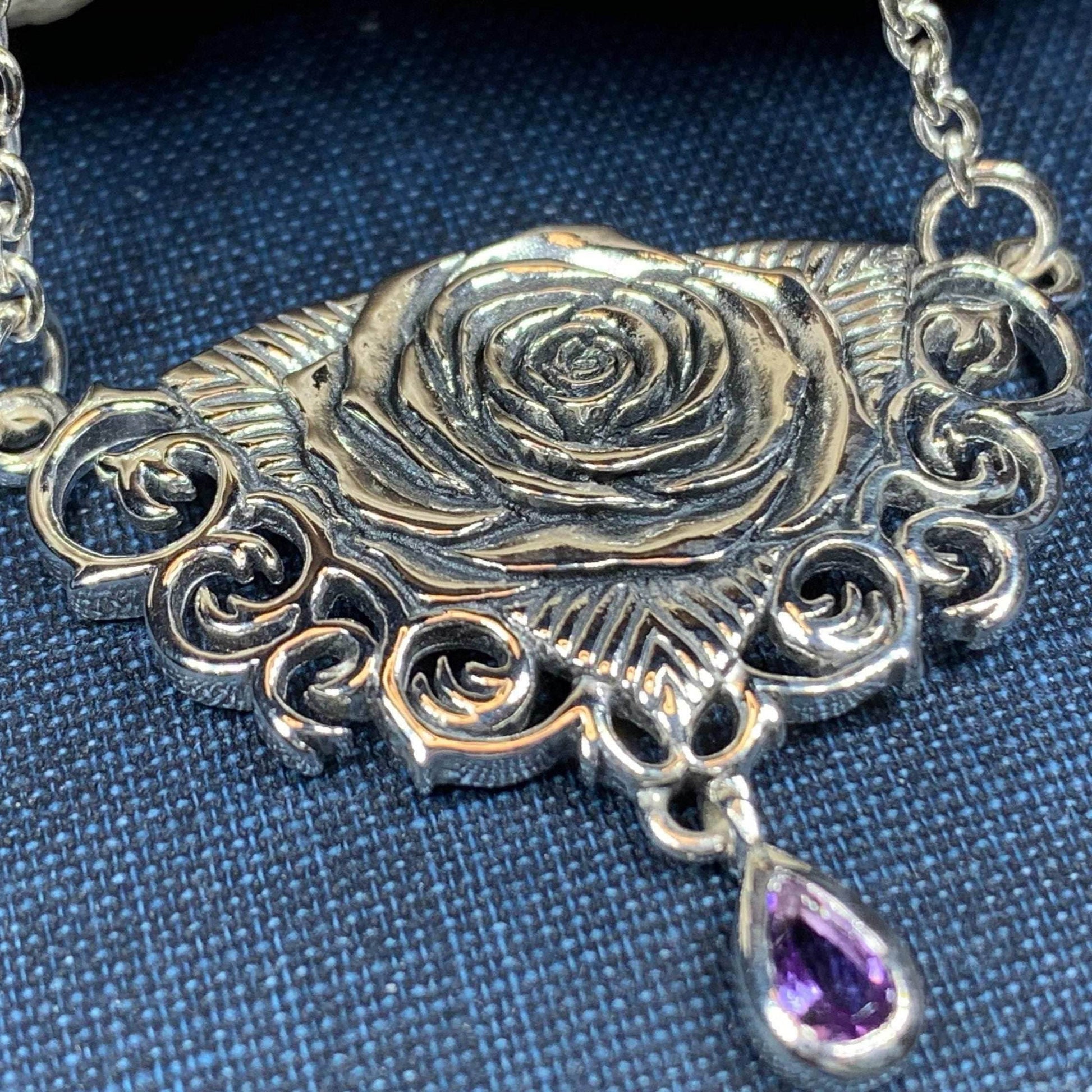 Wild Irish Rose Necklace - Amethyst