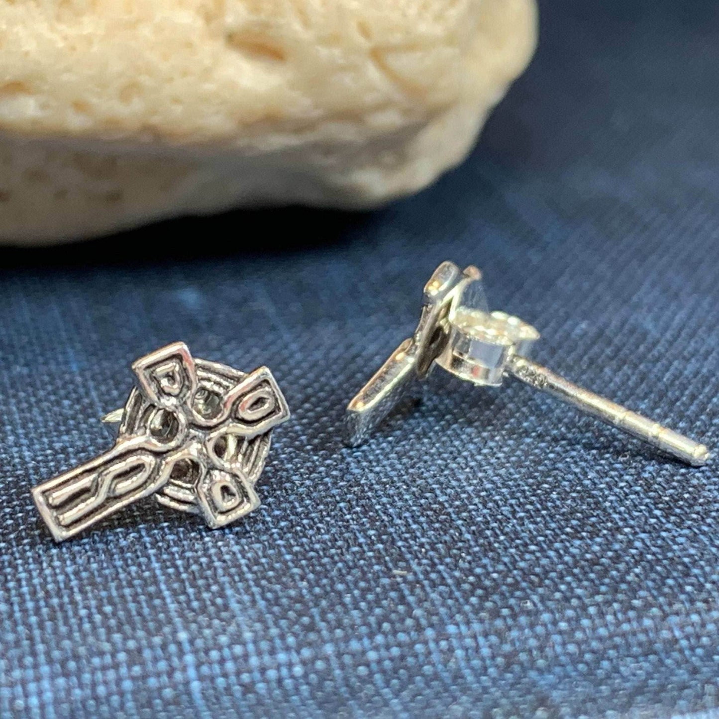 Celtic Cross Stud Earrings - 