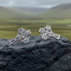 Celtic Cross Stud Earrings