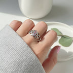 Pink Trinity Knot Ring