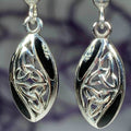 Tara Trinity Knot Earrings - Black