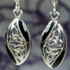 Tara Trinity Knot Earrings - Black
