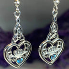 Careena Claddagh Earrings - Topaz