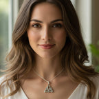 Ombre Trinity Knot Necklace