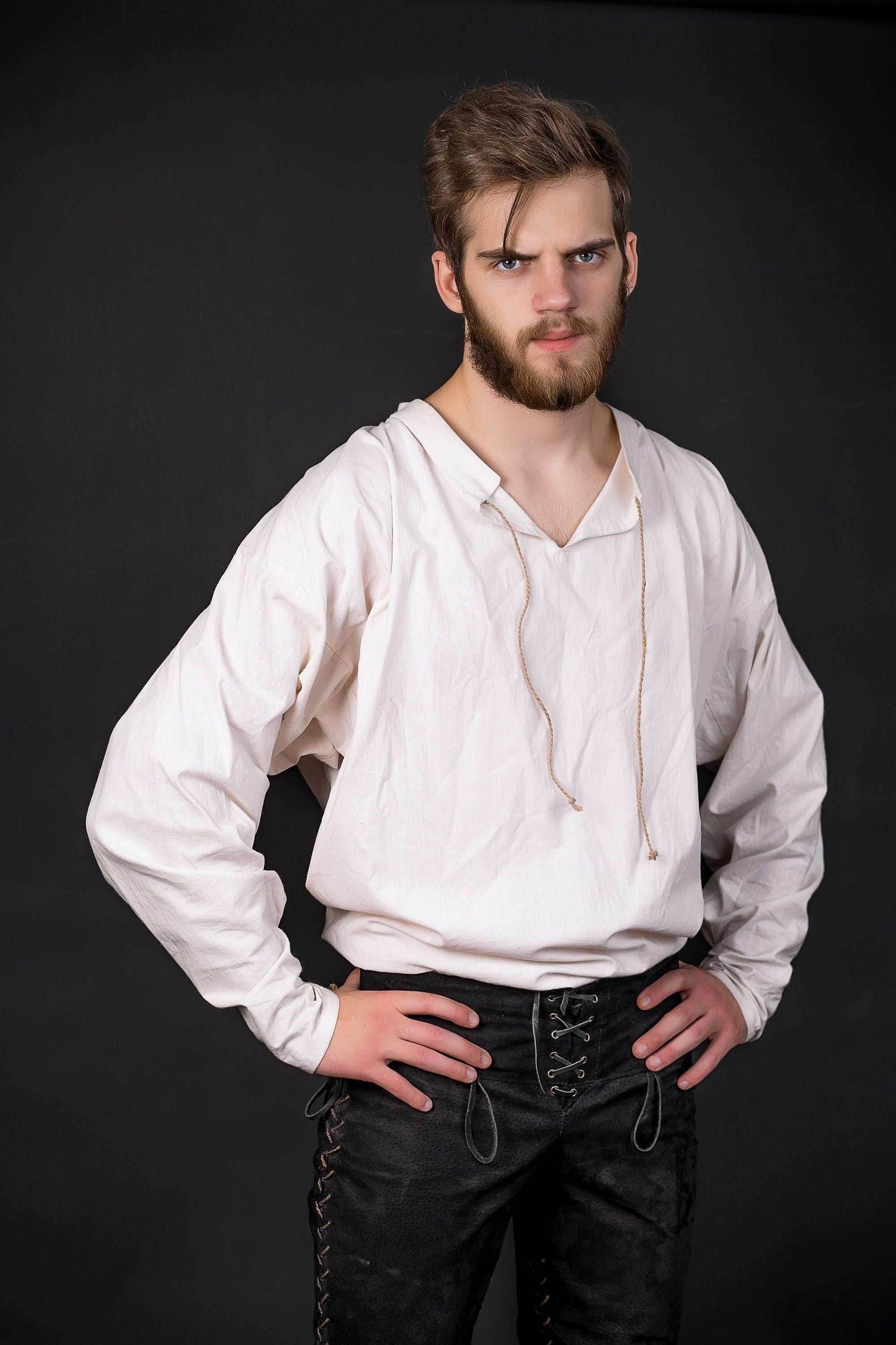 Medieval linen tunic - S