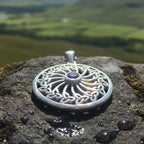Wheel of Life Trinity Knot Necklace