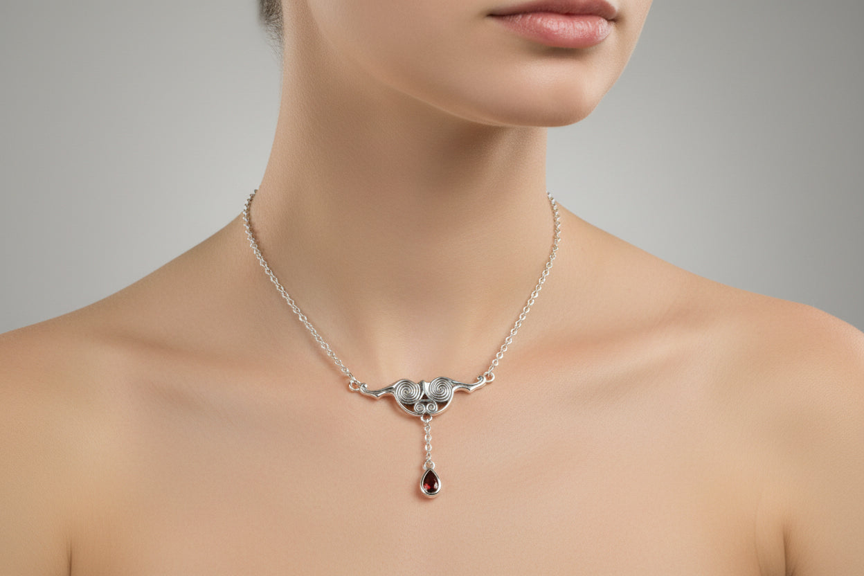Liosa Celtic Spiral Necklace