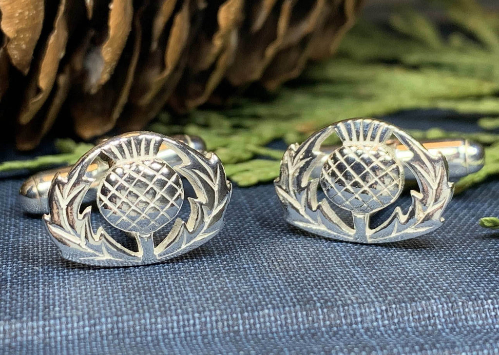 Alba Thistle Cuff Links - 