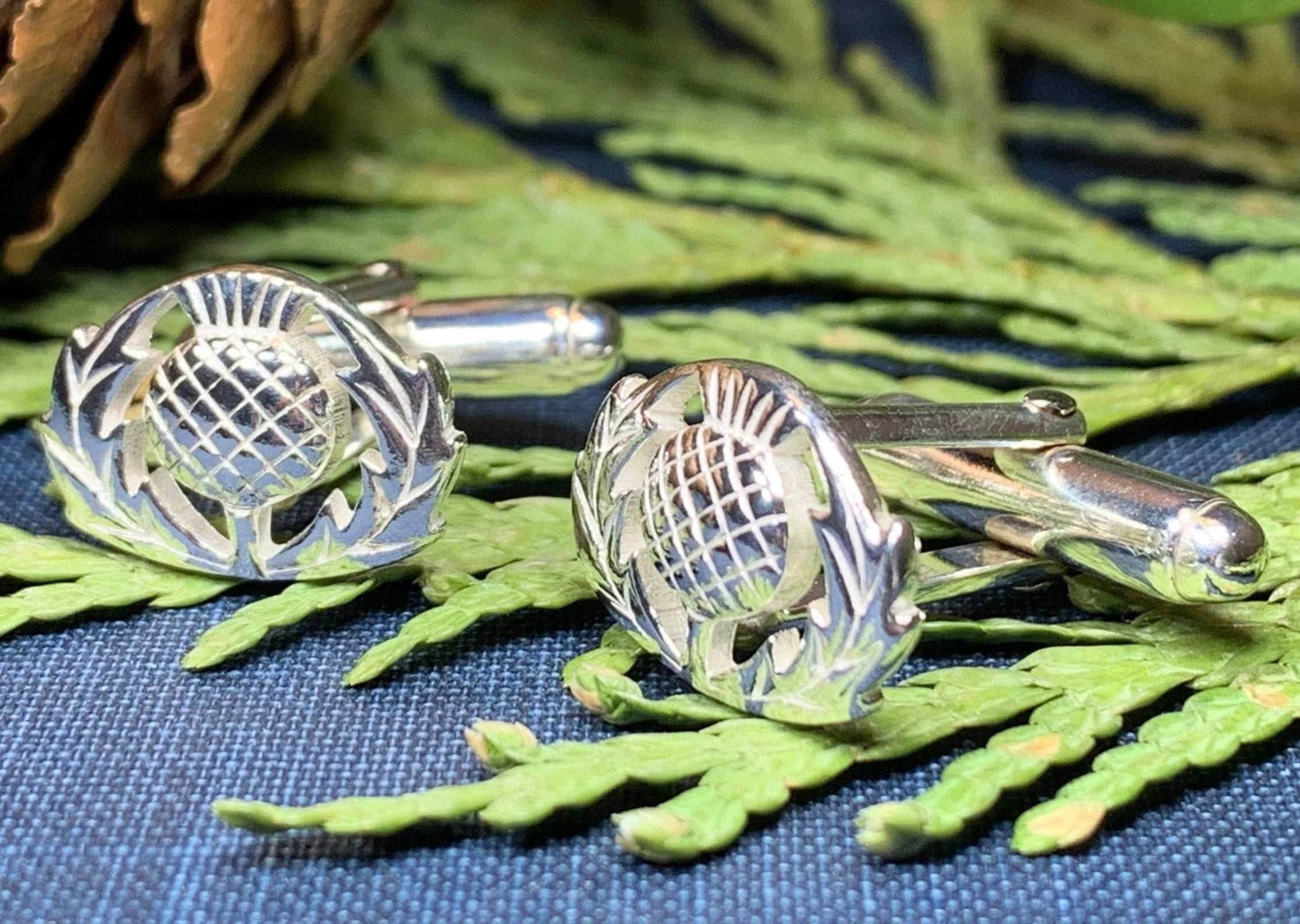 Alba Thistle Cuff Links - 