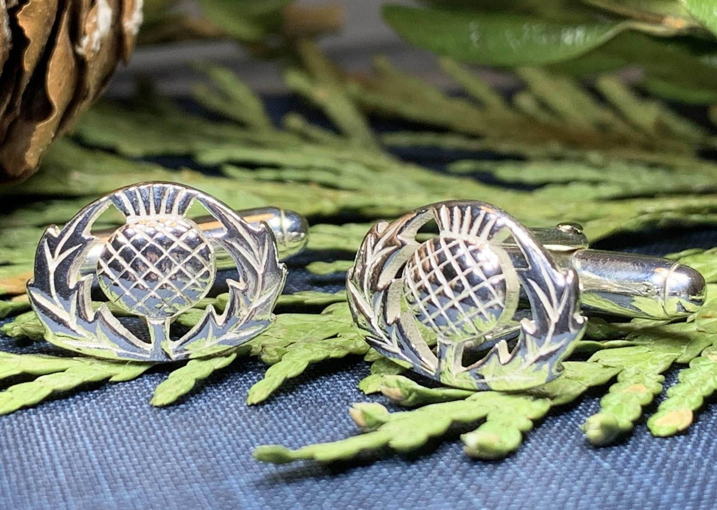 Alba Thistle Cuff Links - 