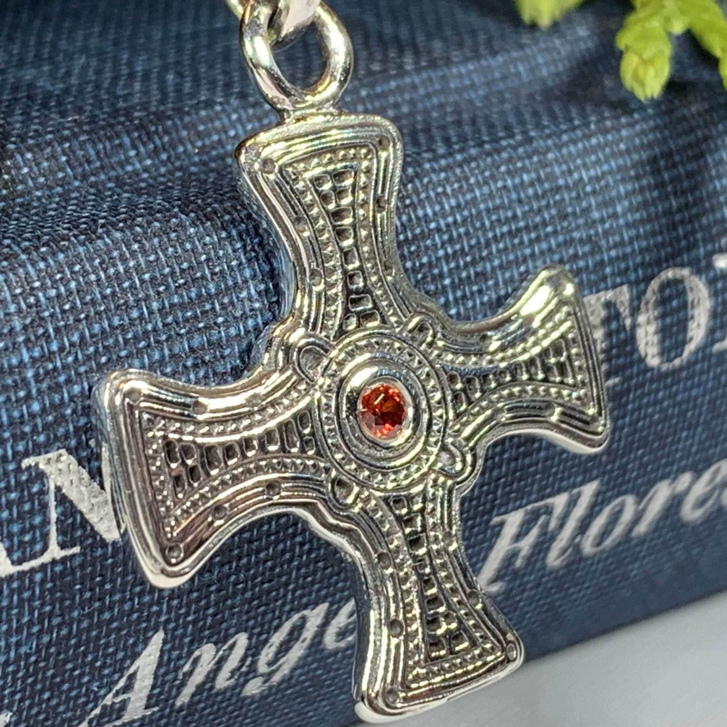 Saint Cuthbert Celtic Cross Necklace - 18
