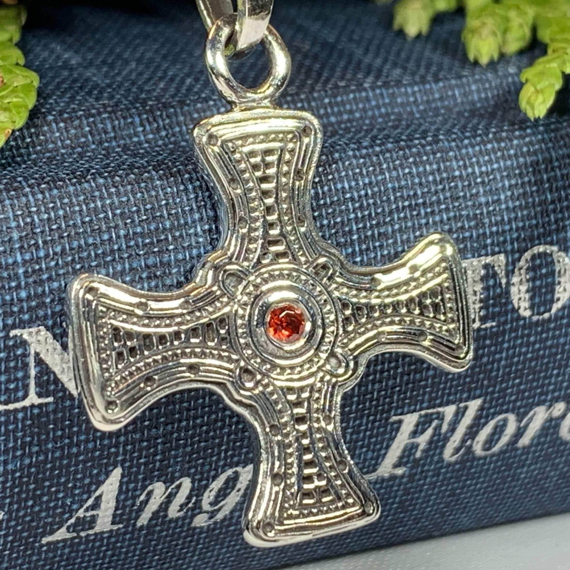 Saint Cuthbert Celtic Cross Necklace - 18