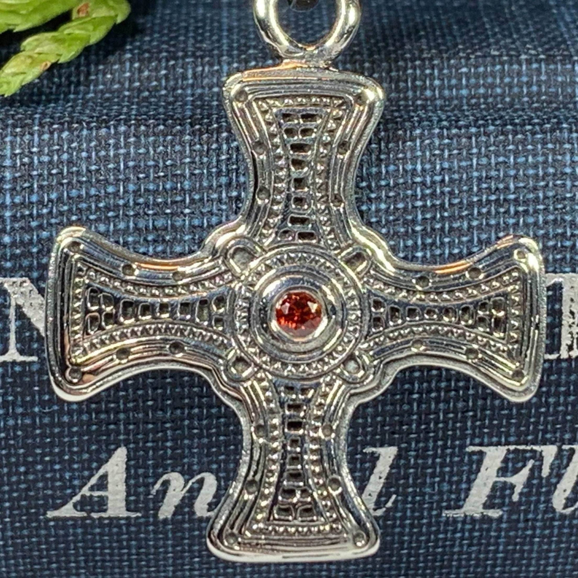 Saint Cuthbert Celtic Cross Necklace - 18