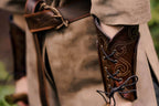 Legolas leather bracers (Lord of the Rings) - brown (as pictured) / For two hands