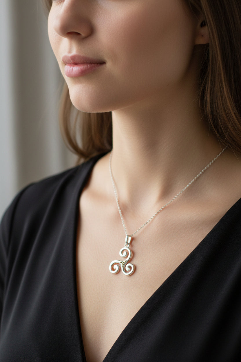 Keeva Triple Spiral Necklace