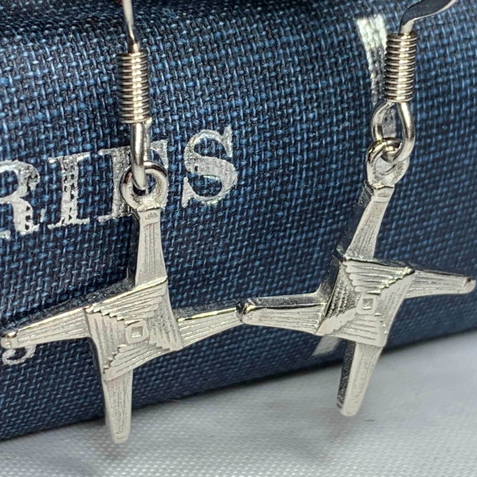 Pewter Saint Brigid's Cross Earrings - 